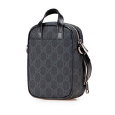 グッチ インターロッキングG ショルダーバッグ 672952 ブラック PVC レザー メンズ GUCCI 【中古】